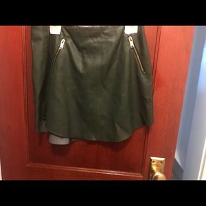 Flux Leather Green Mimi Skirt